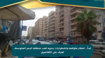 غداً.. أمطار متوقعة واضطرابات بحرية تهدد منطقة البحر المتوسط، تعرف على التفاصيل